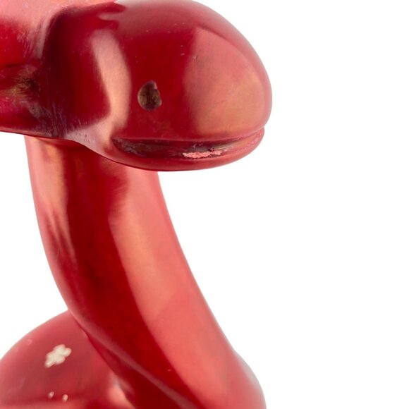 Red Giraffe Figurine Soap Stone Afrikiko Style Kenya Hand Carved Decor - Picture 6 of 10